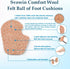 12-Pack Wool Felt Ball of Foot Cushion Shoe Insoles, Self-Adhesive Gel Metatarsal Pads Insert for Sesamoid Pain Relief, No Slip Forefoot and Sole ...