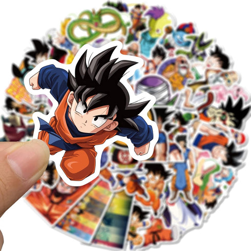 50pcs Dragonball Kids Stickers, Anime Cartoon Waterproof Vinyl Decal for Teen Kids Laptop, Travel Case, Phone, Bike, Water Bottle, Guitar, Compute...