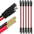 10 AWG SAE to SAE Extension Cable 10 Gauge 2-Pin SAE Connector Extension Cord with Dual Head Plug for Solar Panel Automotive Car Motorcycle 12in...