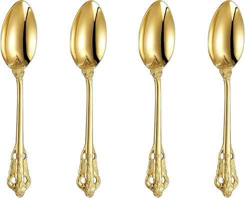 KEAWELL Luxury 6.3" Teaspoons, 18/10 Stainless Steel, Gorgeous Small Spoons, Stirring, Mixing, Sugar, Cake, Dessert Spoons, Mini Antipasto spoons ...