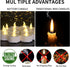 Flameless LED Tea Light Candles: 12 Pack Battery - Powered Fake Candles,Batteries Included,Unscented,for Seasonal & Festival Celebration,Warm Yell...