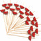 PuTwo Cocktail Picks Handmade Bamboo Toothpicks 100pcs 4.7” in Watermelon Decor...