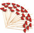 PuTwo Cocktail Picks Handmade Bamboo Toothpicks 100pcs 4.7” in Watermelon Decor...