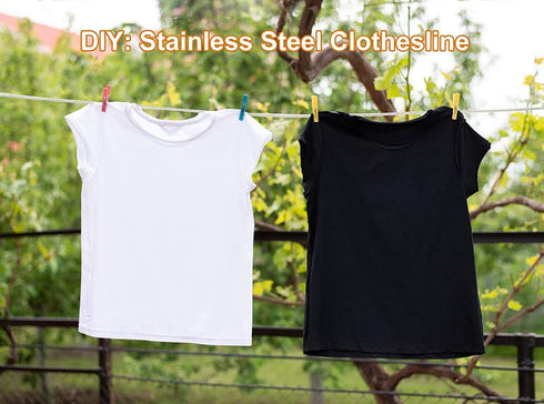 Car Cover Safety Steel Cable, Outdoor Clothesline, Steel Cable, 6.56 Ft 2.5 mm Braided Steel Strip Coated Safety Cable, Luggage Lock Safety Cable,...