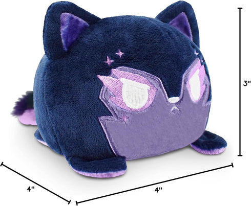 TeeTurtle - The Original Reversible Wolf Plushie - Galactic Purple - Cute Sensory Fidget Stuffed Animals That Show Your Mood...