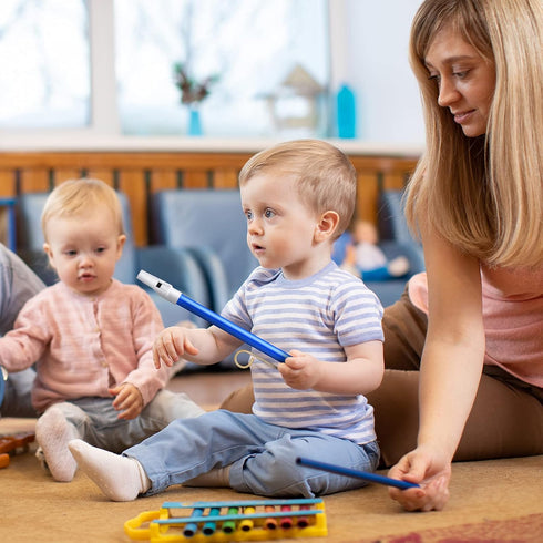 2 Pieces Slide Whistle Slide Whistle for Adults Toy Slide Whistle Musical Instrument Toy Whistle Sliding for Parent-Child Games, Blue and Purple...