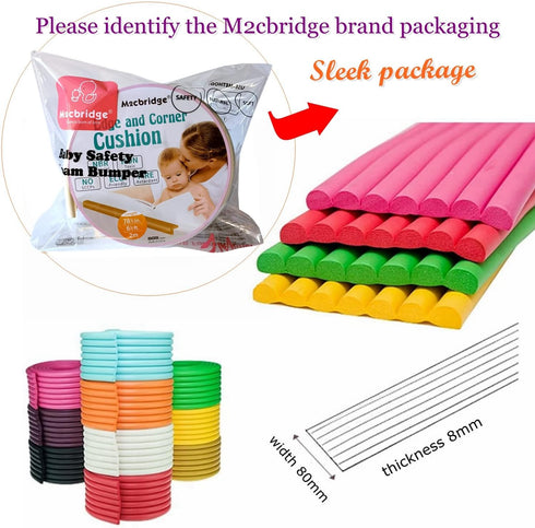 M2cbridge Multifunctional Edge and Corner Guard Coverage Baby Safety Bumper DIY 6.5 Ft (Candy Pink)...