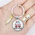 Funny Transparent Cabochons Keychain with Pendant Metal Keychain Funny Keychain Gifts for Office Worker Nurse Doctor...