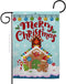 Breeze Decor Christmas Gingerbread House Garden Flag Winter Santa Marry Xmas Present Reindeer Season Wintertime Snow Decoration Banner Small Yard ...