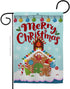 Breeze Decor Christmas Gingerbread House Garden Flag Winter Santa Marry Xmas Present Reindeer Season Wintertime Snow Decoration Banner Small Yard ...