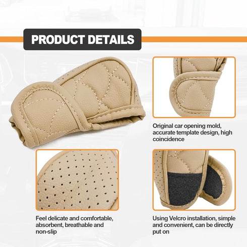 Car Gear Shift Cover, Waterproof PU Leather Automotive Gear Stick Shift Knob Rod Dust Cover Protector Car Interior Accessories for Most Cars Truck...