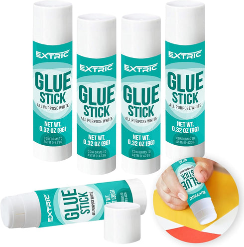 Glue Sticks 0.32 Ounce - 4 Count Glue Stick, All Purpose White Glue Sticks for Kids, Washable Glue Sticks Bulk - Large Glue Sticks for School and ...