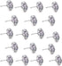 30Pcs 25mm Crystal Upholstery Buttons Big Size Crystal Upholstery Tacks Clear Crystal Head Nails Decorative Diamond Buttons for Sewing Sofa Bed He...