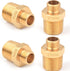 4 Pack RV Faucet Adapter 1/2 to 3/8 Reducer Faucet Supply Line Adapter Brass Compression Fitting Compatible with Plumbing Water Hose...