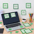 9 Pieces St. Patrick's Day Plaid Sticky Notes Green St. Patrick's Day Plaid Note Pads Self-Adhesive Irish Memo Notes for School Office Home Suppli...