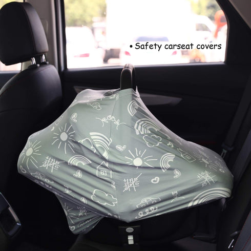 Carseat Canopy Breastfeeding Cover - Multi Use Infant Stroller Cover, Car Seat Covers for Babies, Baby Shower Gifts for Boys and Girls (Creativity...