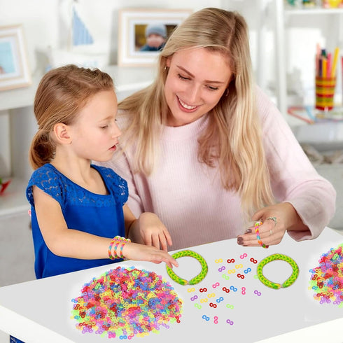 500 Pcs S Clips, Small Rubber Band Clips, Plastic Loom Bands Connectors, Connectors Refills Bracelet Loom Clips for Loom Bands Bracelets Necklace ...