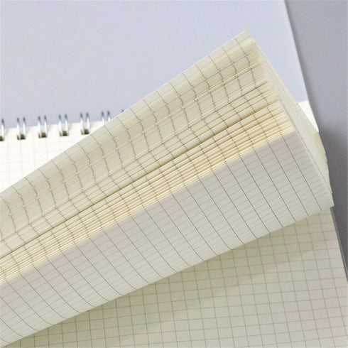 Yansanido 2 Pcs A6 Clear Graph Paper Hardcover Spiral Notebooks Journals Planner 5.7 Inch x 4.1 Inch 160 Pages (80 Sheets) Thick Paper (Grid 2 Pcs...