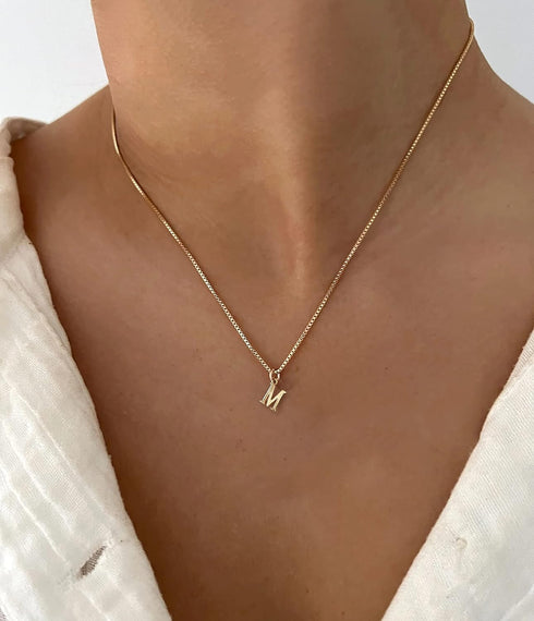Small Letter Necklace,Dainty 14K Gold Plated Personalized Tiny Initial Pendant Necklace Small Initial Necklaces for Women Girls...