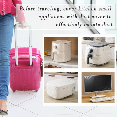 30 PCS Kitchen Small Appliance Dust Covers,Disposable Thickened Plastic Dust Cover for Air Fryer,Blender,Coffee Maker,Pressure Cooker & Slow Cooke...
