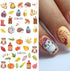 Fall Nail Art Sticker Water Decals Transfer Nail Supplies with 3D Gold Maple Leaf Squirrel Fox Falling Leaf Designs for Women Thanksgiving Day Dec...