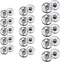 120 Sets 3 Sizes Sew On Snap Buttons Metal Fastener Press for Sewing Clothing Silvery (8mm 10mm 13mm)...
