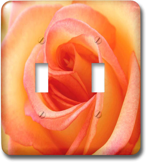 3dRose lsp_1225_2 Peach Rose Double Toggle Switch...