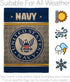 Breeze Decor US Navy Garden Flag Armed Forces USN Seabee United State American Military Veteran Retire Official House Banner Small Yard Double-Sid...