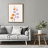 Posterizer 1 pcs-minimalist dainty flowers in orange and purple art 2-Abstract & Modern Art-Floral & Botanical Art-Chic Home Decor- unframed wall ...