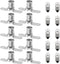 10PCS E10 2.5V/0.3A Miniature Screw Base Light Bulbs and 10PCS E10 Light Socket Bulbs Lamps Base Holders for Home Experiment Circuit Electrical Te...