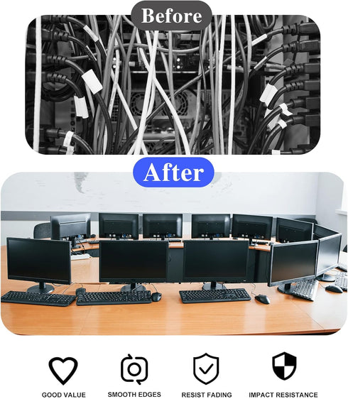 10 Packs Black Desk Grommet, 1 Inch Plastic Desk Cable Wire Grommet Hole Cover Desk Cord Hole Cover for Office PC Desk Cable Cord Organizer (25mm)...