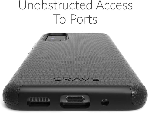Crave Dual Guard for Samsung Galaxy S20 Case, Shockproof Protection Dual Layer Case for Samsung Galaxy S20, S20 5G - Black...