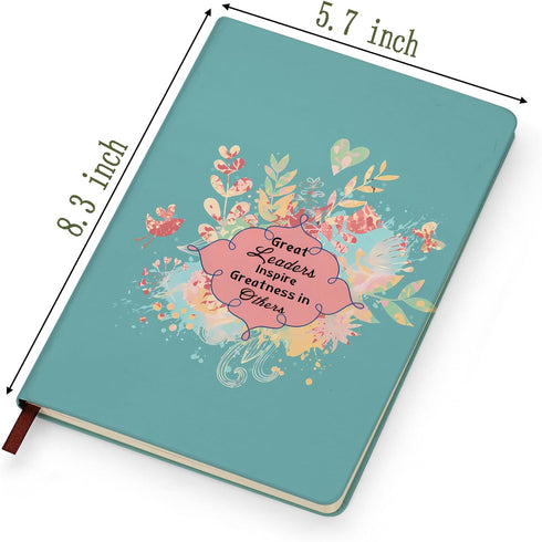 Boss Appreciation Gift Mentor Gift Notebook Great Leaders Notebook Leader Supervisor PM Mentor Retirement Gift Coworker Farewell Leather Journal N...