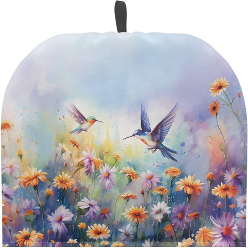 Teapot Cozy Kettle Cover Tea Pot Cozy Cover Fits Most Teapots Large Teapot Cover for Keeping Warm Double Layer Thickening Tea Warmer, Hummingbirds...