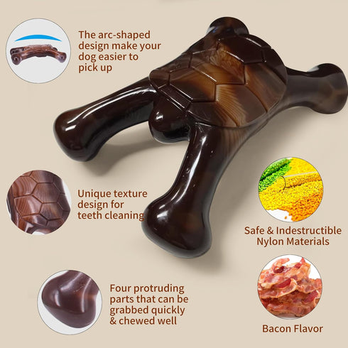 Dog Chew Toys for Aggressive Chewers, Heavy Duty Dog Toy, Real Bacon Flavored, Dog Toys for Aggressive Chewers, Dog Toys for Medium Large Dogs, To...