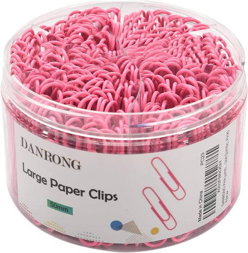 Pink Jumbo Paper Clips, 265pcs 2 Inch Paperclips,Large Pape Clips for Paperwork Ideal for Home, School and Office Use (2 in, Pink)...