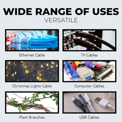 Black Zip Ties with Screw Holes- Multipurpose, Heavy Duty Cable Ties for Binding, Packing & Mounting Cables Wires, Garden Fences, Plant Branches a...