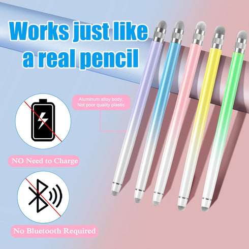 Bopomofo 10PCS Stylus Pen for Touchscreen,Stylus Pen for iPhone/iPad/Tablet Android/Microsoft/Surface, Compatible with All Touch Screens (Purple/P...