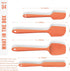 Silicone Spatula Set - 4-Piece Rubber Spatulas Silicone Heat Resistant 600°F for Everyday Task - Seamless Design Kitchen Spatulas for Nonstick Coo...