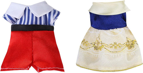 E-TING Elegant Couple Suit and Dress Set for 3-Inch Figure...