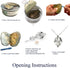 Pearlina Dragon Cultured Pearl in Oyster Necklace Set Silver-tone Cage w/Stainless Steel Chain 18"...