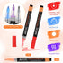 AROIC 24 Pack Acrylic Paint Pens for Rock Painting Fine Point Paint Markers Acrylic Paint Markers For Wood,Metal,Plastic,Glass,Canvas, Ceramic,Cra...