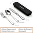 Travel Cutlery Set with Case Portable Silverware Utensils Set,4-pieces Stainless Steel Reusable Flatware Set Cutlery Set for Camping Picnic Hiking...