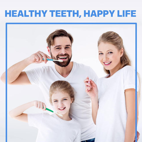 Falcon Toothbrush with Curved Filaments, Deep Reach (Family Care - Soft Bristles), 4 Colors - 12 Count (Pack of 1)...