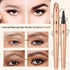 2Pcs Magic Eyebrow Pencil, 3D Waterproof Microblading Eyebrow Pen 4 Fork Tip Tattoo Pencil, Natural Makeup Fine Stroke Eyebrow Pencil Dark Brown B...