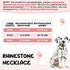 Hillban Dog Chain Rose Gold-plated Diamond Collar with Heart Rhinestones Jewelry Accessories Pet ID Tag Chain Heart Bling Collar with Personalized...