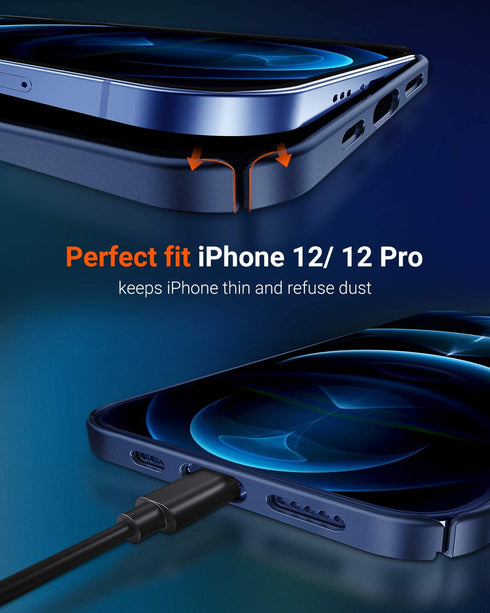 TORRAS Slim Fit for iPhone 12/12 Pro Case 6.1 inch, Ultra Thin for iPhone 12 Case, Lightweight Matte Anti-Scratch Hard PC Cover Phone Case for iPh...