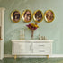 iLAND Miniature Dollhouse Accessories, 4 Dollhouse Picture Frames Set w/Printed Paintings (Golden Color)...
