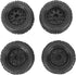 RC Tires, 4Pcs RC Truck Wheel Rubber Universal Truck Wheel Hex Wheel Rims Mesh Shape for 1:14 1:16 1:18 Car Model Accessory...