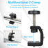 UTEBIT C-Clamp with Mini Ball Head?Desk Clamps Set Aluminum with 1/4 Thread Hole, C-Clamp Mount 360 Degree Rotation Tripod Head with 1/4" hot Shoe...